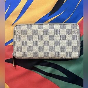 Louis Vuitton Damier Azur Zip Around Long Wallet purse